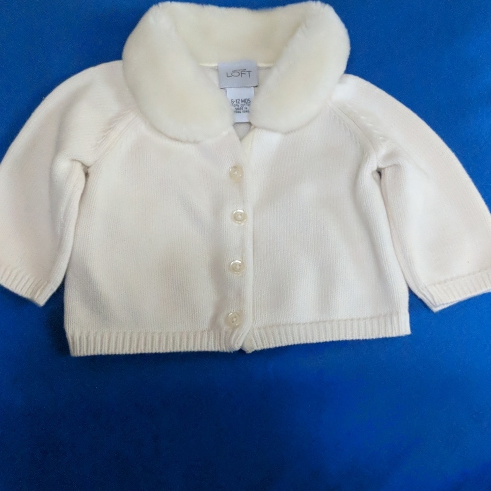 Ann Taylor Loft baby Off White Infant Sweater 6-12